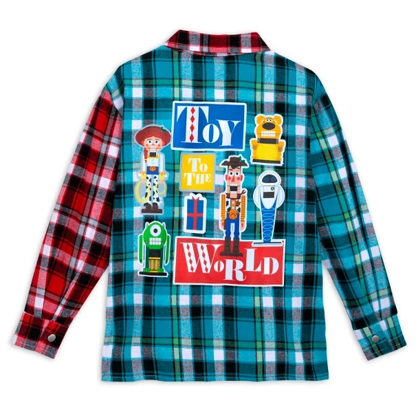 Disney Pixar Holiday Flannel Shirt For Kids 2 Disney Pixar Holiday Flannel Shirt For Kids - Image 2