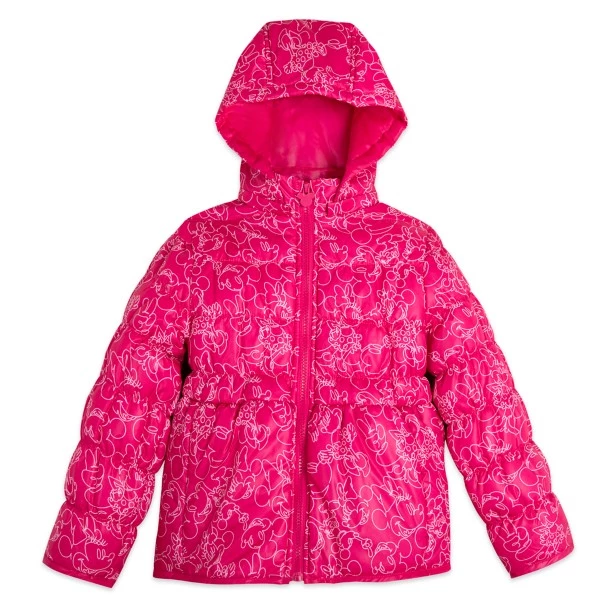 Disney Minnie Mouse Hooded Puff Jacket For Kids 1 Disney Minnie Mouse Hooded Puff Jacket For Kids