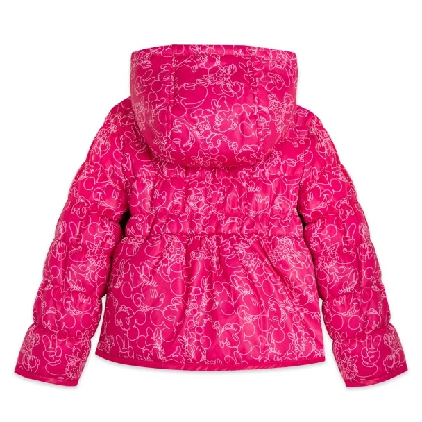 Disney Minnie Mouse Hooded Puff Jacket For Kids 3 Disney Minnie Mouse Hooded Puff Jacket For Kids - Image 3