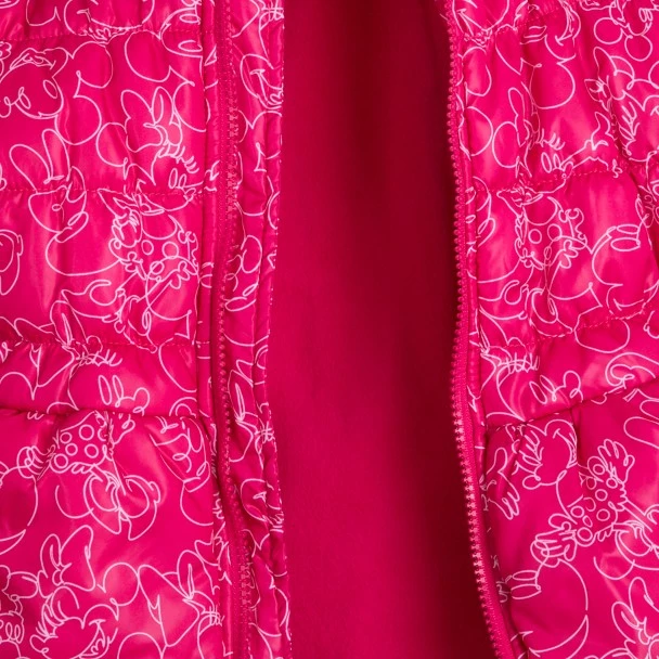 Disney Minnie Mouse Hooded Puff Jacket For Kids 5 Disney Minnie Mouse Hooded Puff Jacket For Kids - Image 5