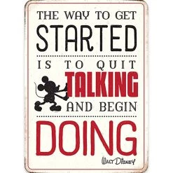 Disney Mickey Mouse ''Quit Talking'' Tin Wall Decor