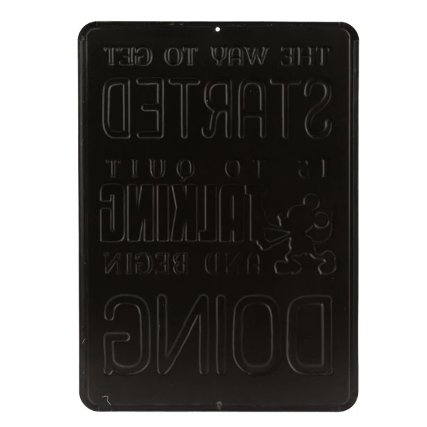 Disney Mickey Mouse ''Quit Talking'' Tin Wall Decor 3 Disney Mickey Mouse ''Quit Talking'' Tin Wall Decor - Image 3