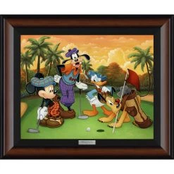 Disney Mickey Mouse And Friends ''Fabulous Foursome'' By Tim Rogerson Framed Canvas Artwork – Limited Edition