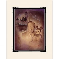 Walt Disney And Mickey Mouse ''Walt And Mickey 55th'' Deluxe Print By Noah