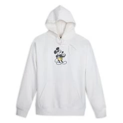 Disney Mickey Mouse Genuine Mousewear Pullover Hoodie For Adults – White