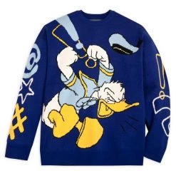 Disney Donald Duck Pullover Knit Sweater For Adults