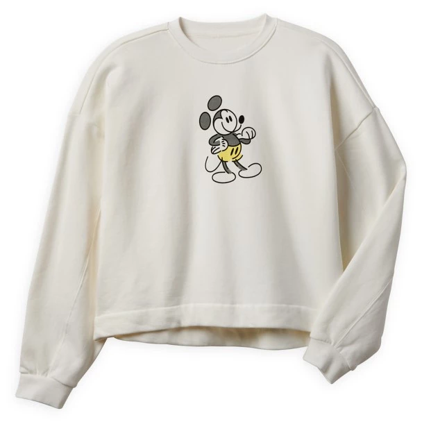 Disney Mickey Mouse Genuine Mousewear Pullover Sweatshirt For Women – White 1 Disney Mickey Mouse Genuine Mousewear Pullover Sweatshirt For Women – White