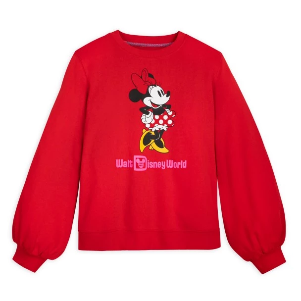Minnie Mouse Pullover Sweatshirt For Adults – Walt Disney World 1 Minnie Mouse Pullover Sweatshirt For Adults – Walt Disney World