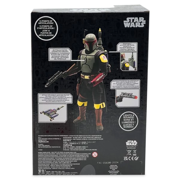 Disney Boba Fett Talking Action Figure – Star Wars Power Force – 10'' H 9 Disney Boba Fett Talking Action Figure – Star Wars Power Force – 10'' H - Image 9