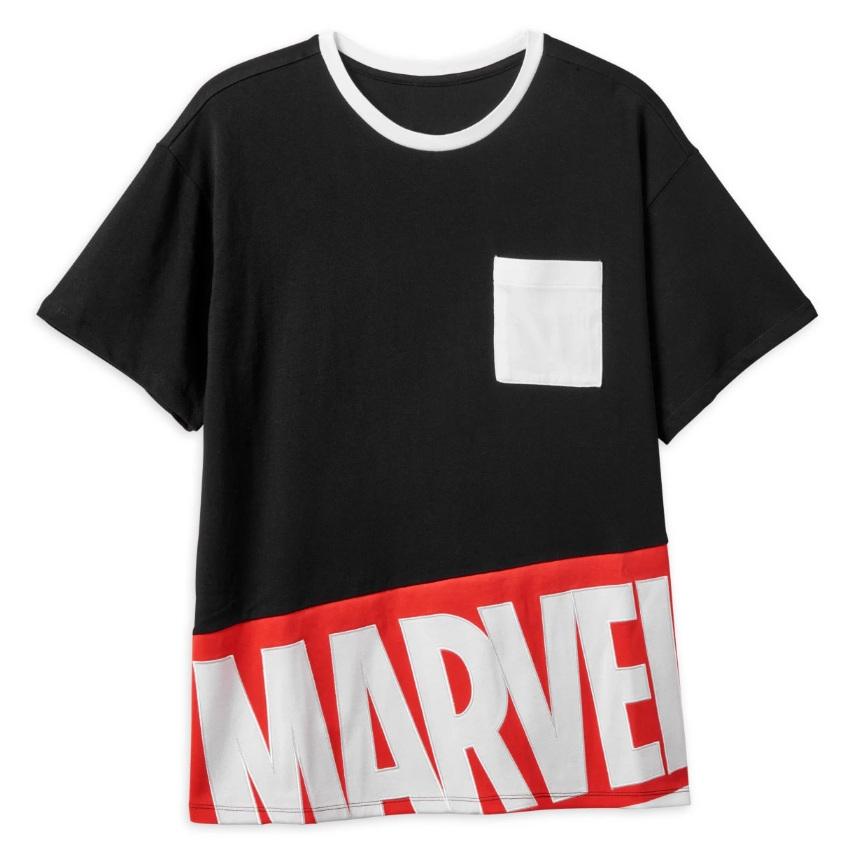 Disney Marvel Logo Ringer Fashion T-Shirt For Adults 1 Disney Marvel Logo Ringer Fashion T-Shirt For Adults