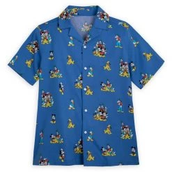 Disney Mickey Mouse And Friends Woven Shirt For Adults