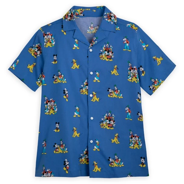 Disney Mickey Mouse And Friends Woven Shirt For Adults 1 Disney Mickey Mouse And Friends Woven Shirt For Adults