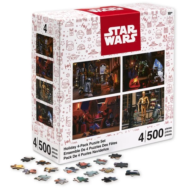 Disney Star Wars Holiday Four-Pack Puzzle Set 1 Disney Star Wars Holiday Four-Pack Puzzle Set